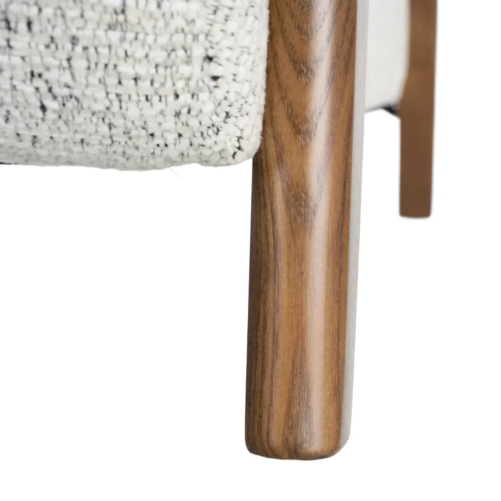 Poltrona Venere marmorizzato beige in legno e tessuto - 70 x 84 x 80 cm - immagine 10