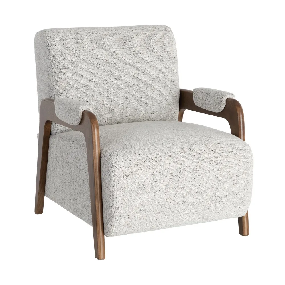 Poltrona Venere marmorizzato beige in legno e tessuto - 70 x 84 x 80 cm - immagine 11