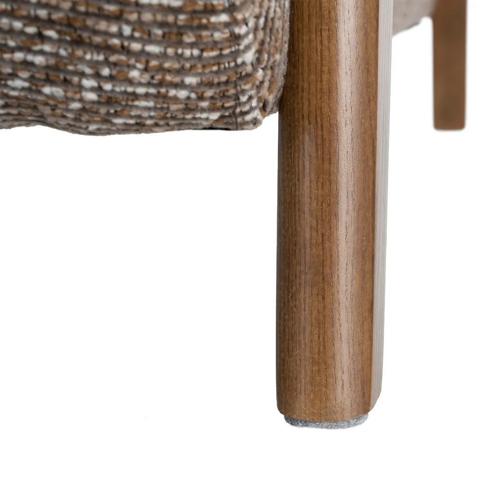 Poltrona Venere marmorizzato marrone in legno e tessuto - 70 x 84 x 80 cm - immagine 10