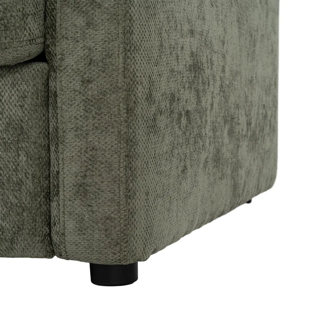 Divano letto verde da soggiorno in metallo e legno di pino 194 x 104 x 88 cm - immagine 8