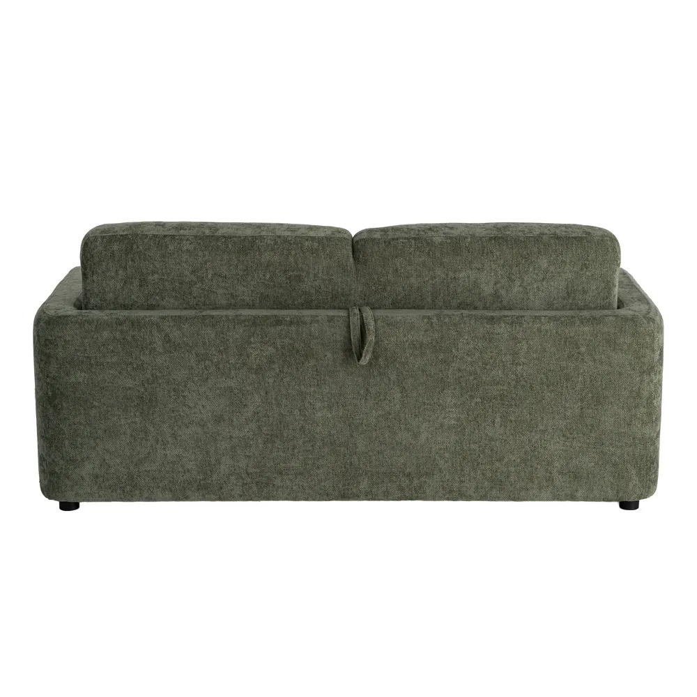 Divano letto verde da soggiorno in metallo e legno di pino 194 x 104 x 88 cm - immagine 11
