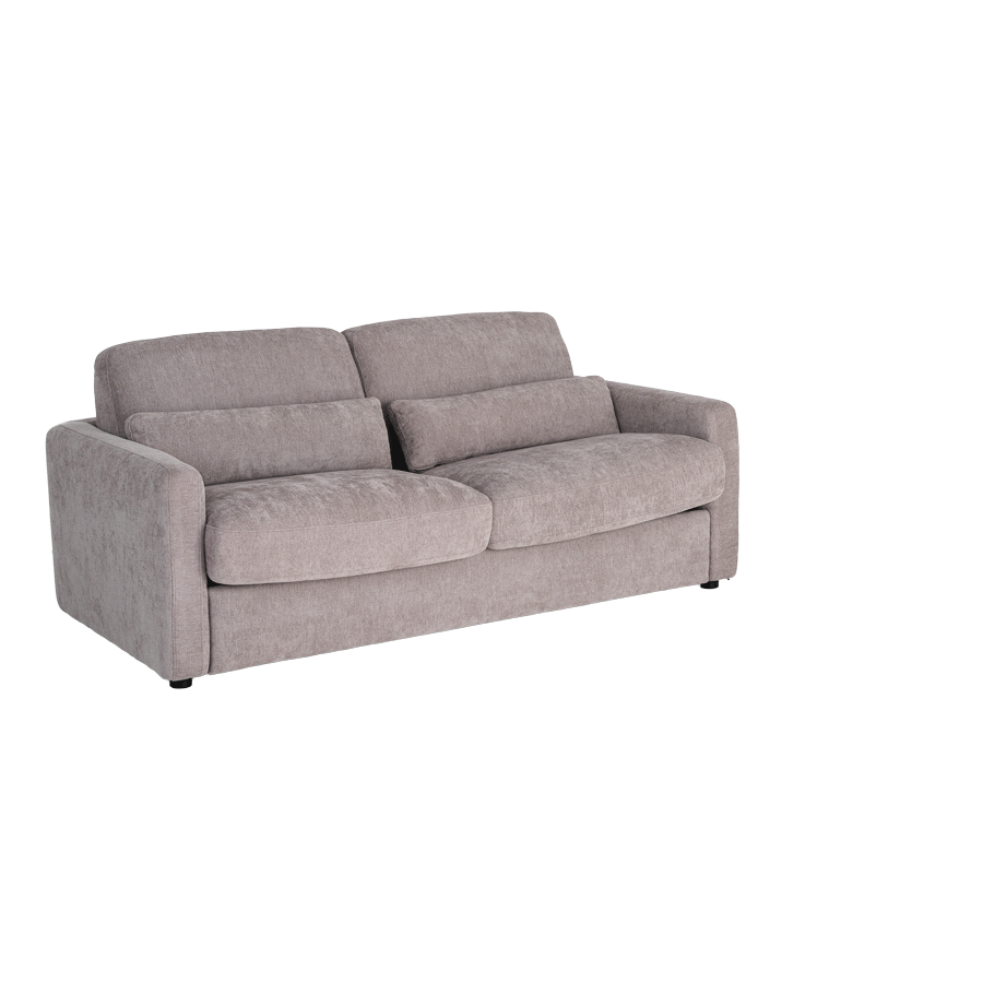 Divano letto grigio da soggiorno in metallo e legno di pino 194 x 104 x 88 cm - immagine 2