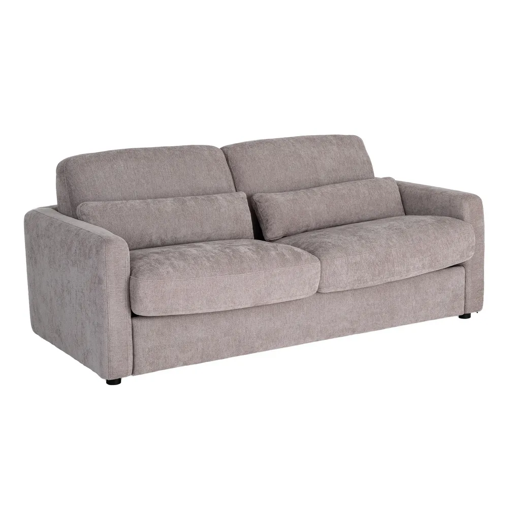 Divano letto grigio da soggiorno in metallo e legno di pino 194 x 104 x 88 cm - immagine 4