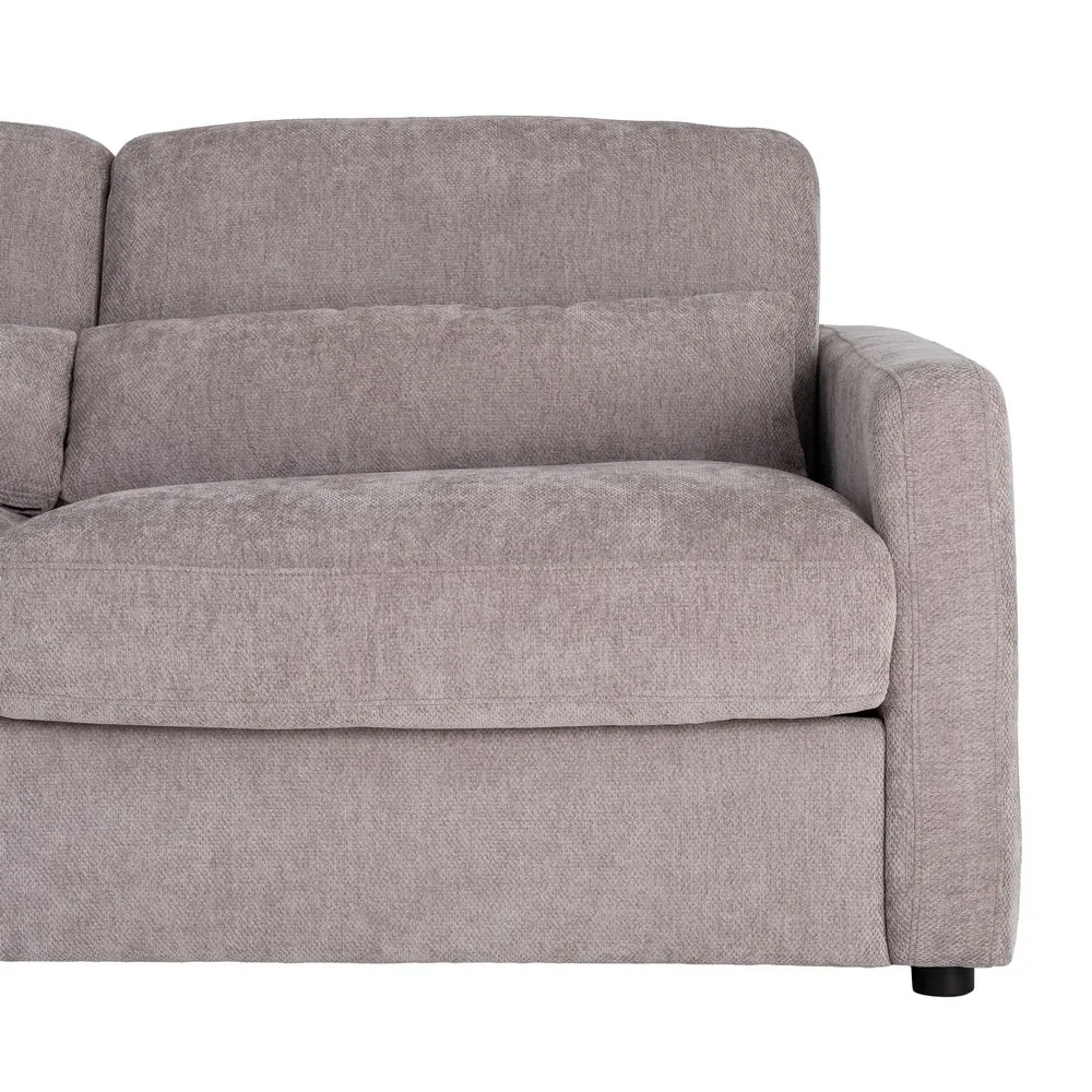 Divano letto grigio da soggiorno in metallo e legno di pino 194 x 104 x 88 cm - immagine 7