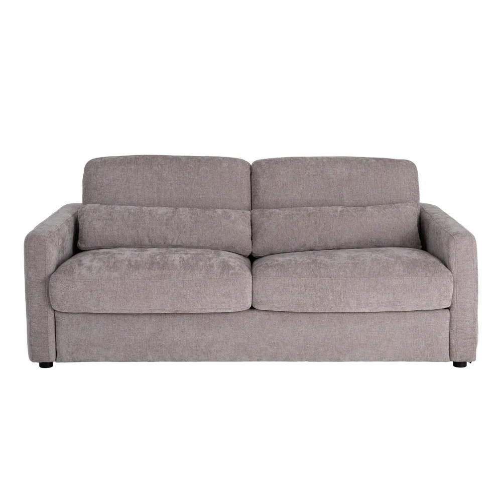 Divano letto grigio da soggiorno in metallo e legno di pino 194 x 104 x 88 cm - immagine 10