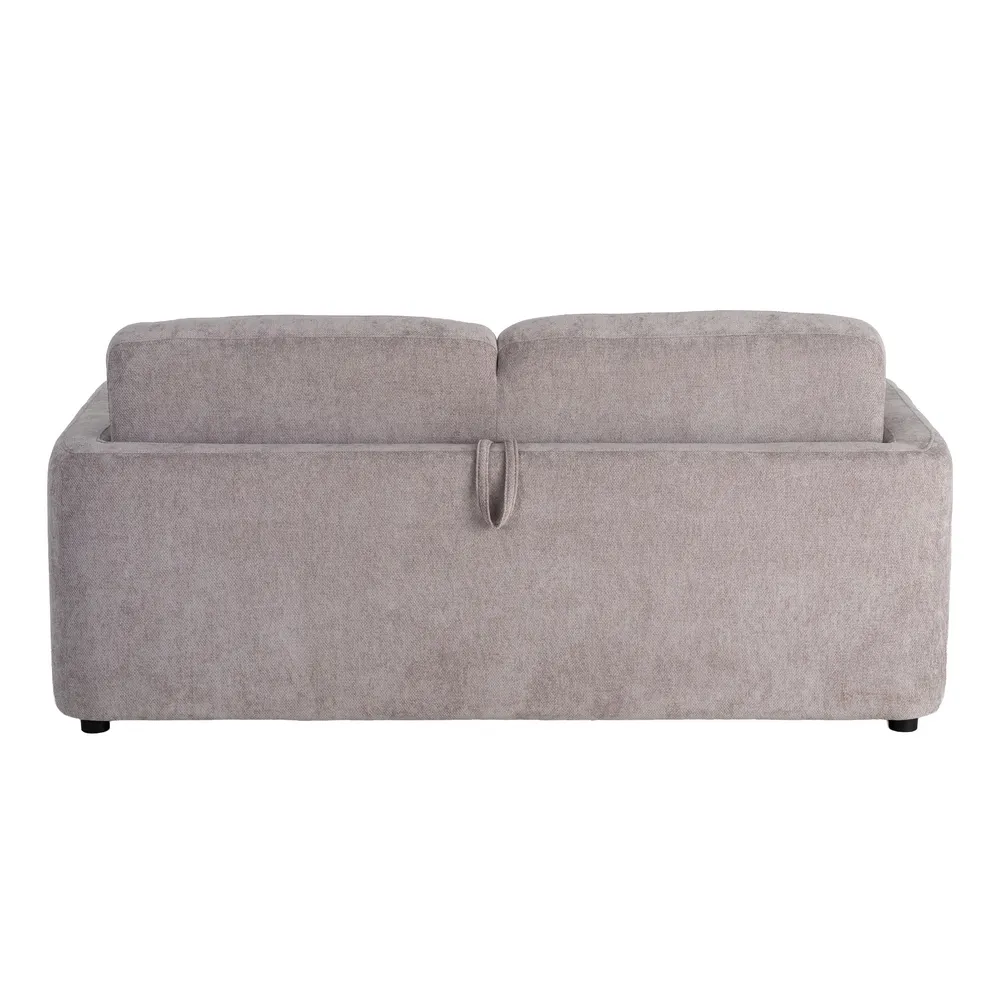 Divano letto grigio da soggiorno in metallo e legno di pino 194 x 104 x 88 cm - immagine 11