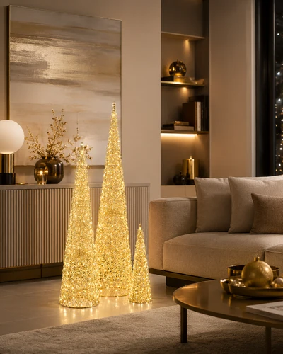 EDG - Albero Curly Cono 80 h x Ø20 cm con 400 microLED - immagine 2